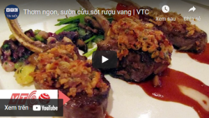 Thơm ngon, sườn cừu sốt rượu vang
